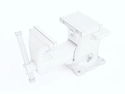 Bench vise 125mm 02 3D model