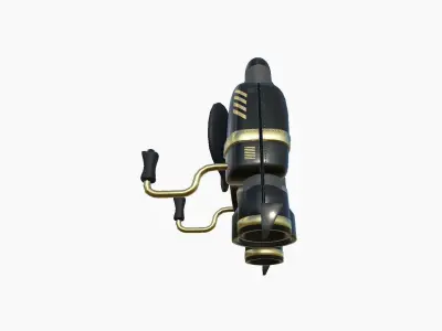 Jetpack D02 Golden Black - SciFi Character Design Low-poly 3D model