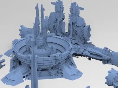 Halo Forerunner Inspired Gateway Kit Bash 2 3D model
