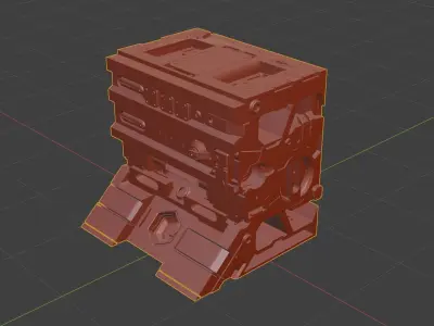 Sci-fi asset for a military KITBASHING 3D print model