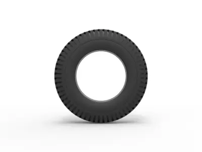 Military tire 9 Scale 1 to 25 3D print model