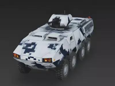 Urban Enforcer 8x8 APC 3D Model Low-poly 3D model