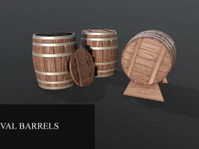 Medieval props pack 3d Low-poly 3D model