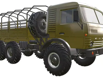 kamaz  war car  3D print model