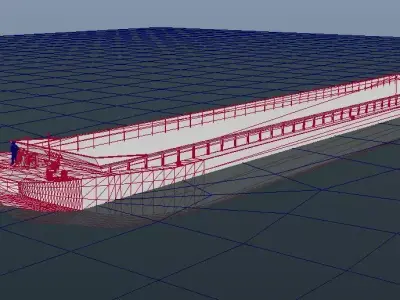 sand barge 3D model