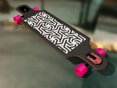 LONGBOARD CHILLEST DAY LONGBOARDING EVER Low-poly 3D model
