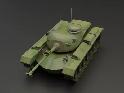 M48 Patton Tank Low-poly 3D model
