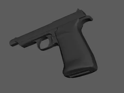 Circa1940 Walther Olympia Hunter 22LR Pistol  Low-poly 3D model