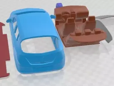 Opel Corsa 5 Door 2012 Printable Car 3D print model