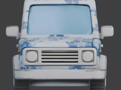 Chibi Stylized Snowflake SUV Scout Low-poly 3D model