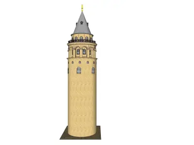galata tower 3D model