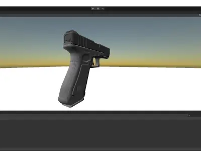 Low Poly model of Glock  Free low-poly 3D model