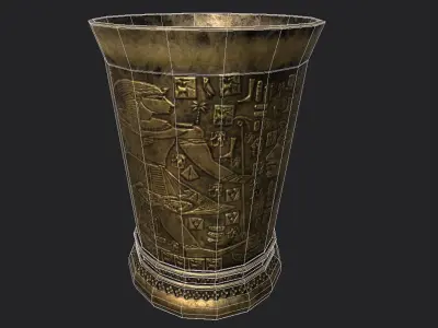 Lowpoly Ancient Wine Glass Low-poly 3D model