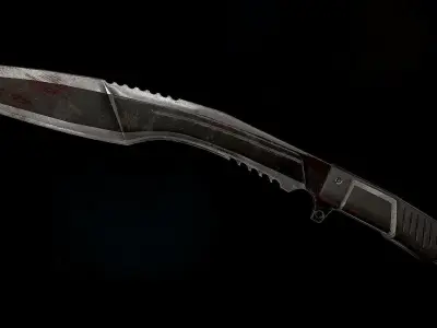 Knife Kukri - Rambo Low-poly 3D model