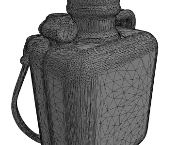 Military Canteen Water Bottle Low-poly 3D model buy