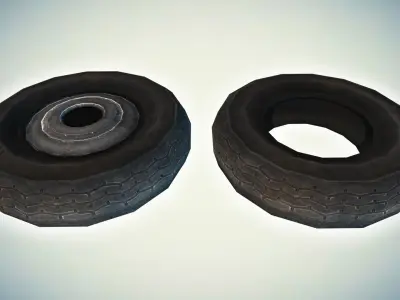 Car Tires Low-poly 3D model