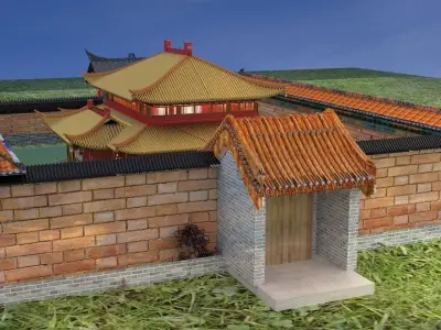 Chinese ancient house 3D model 8
