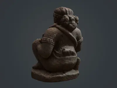 Ancient Statue 01 Low-poly 3D model