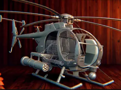 Military Precision Ultimate Attack Helicopter Model 3D print model