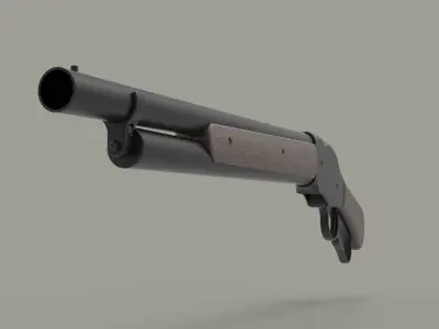 Winchester shotgun model 1887 3D model