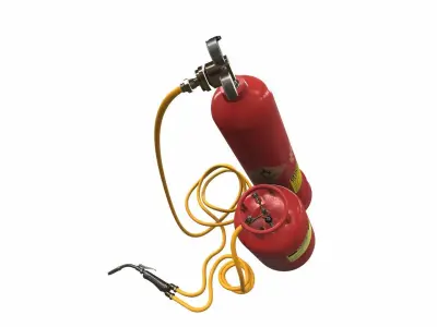 Gas cylinder tank unit3 3D model