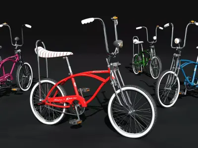 Retro Bicycle 3D Model Inspired by the Classic Schwinn Sting-Ray 3D model