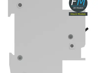 Electrical automatic double switch 3D model