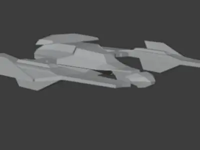 Space craft Low-poly 3D model