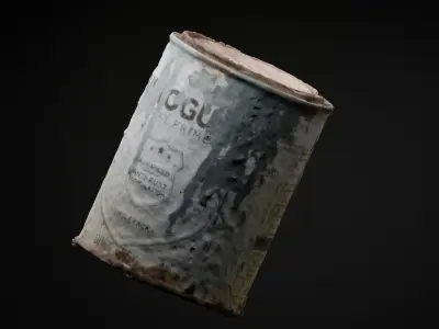 Rusted Old Paint Can 3D Model Low-poly 3D model