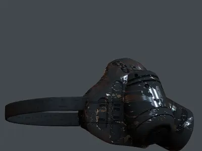 Gas mask helmet 3d model scifi Low-poly Low-poly 3D model Low-poly 3D model 12