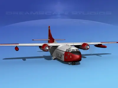 Fairchild C-123B Provider USAF Alaska 3D model