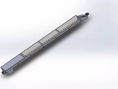 DIAMETER 315 X 8000 mm SPIRAL CONVAYOR SCREW 3D model