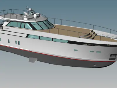 yacht 3D model by veyseldogan2534
