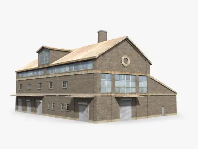 12  Factory Collection Low-poly 3D model 3D Model Pack purchase