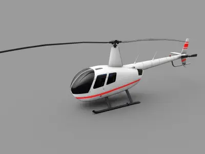 Robinson R44 Lowpoly Low-poly 3D model