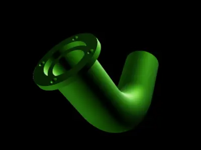 Pipe Flange CAD Model 3D print model