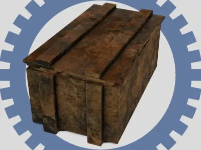 Wood Crate - game ready - 4k Low-poly 3D model