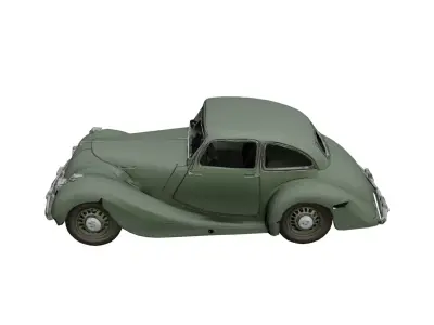 1935 Race Car Low Poly Optimized Vintage Racing Vehicle Asset Low-poly 3D model