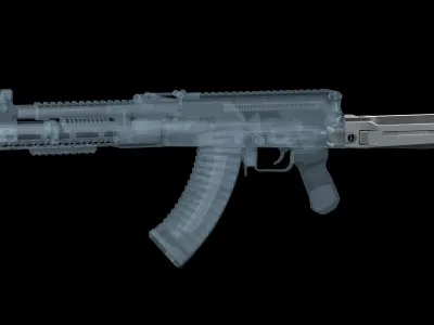  Magpul Zhukov-S stock AKM AK 74 Low-poly 3D model