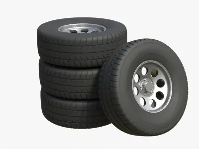 Generic Wheel  Low-poly 3D model