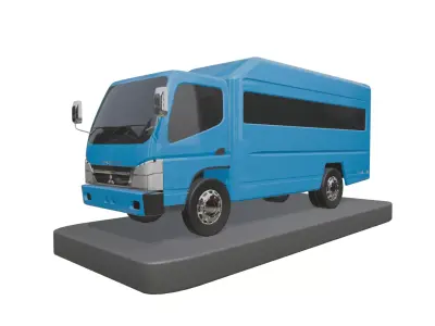 Mitsubishi Fuso fe74 Modular Industrial Transport Vehicle  Low-poly 3D model