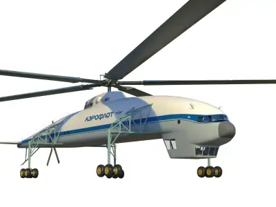Kamov heavy lift helicopter 3D model
