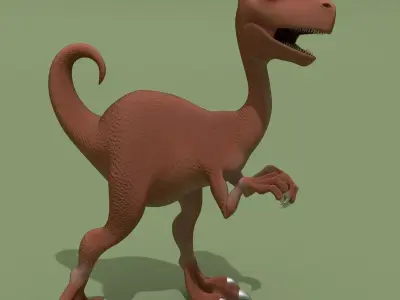 Cartoon Baby Dinosaur Low-poly 3D model