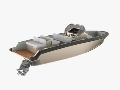 6 Meter Yacht Tender Runabout 3D model