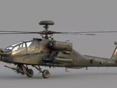 Apache Helicopter  Production Ready 3D model