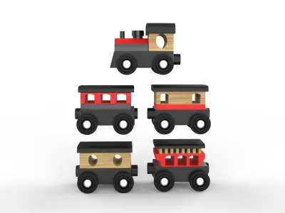 toy train 3D model 7