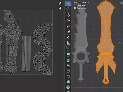 Low Poly Fantasy Sword Pack Low-poly 3D model