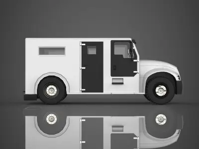 military truck 3D model by Deepocean