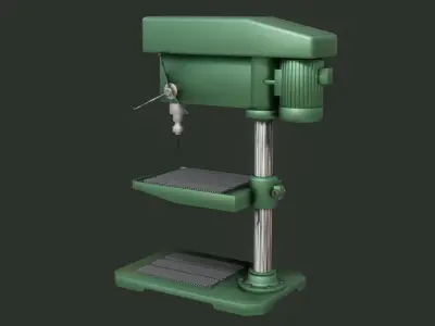 Drilling Machine - Low Poly - Game Ready - PBR Low-poly 3D model