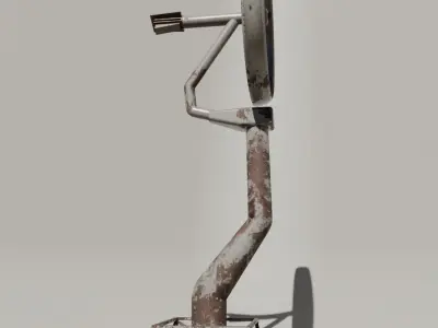 Wind Farm CYBERPUNK Low-poly 3D model